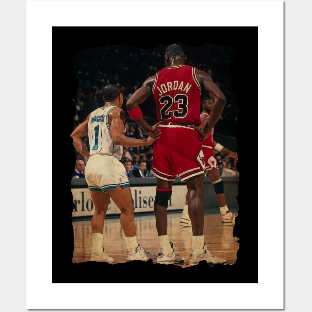 Michael Jordan and Muggsy Vintage Basketball Player Posters